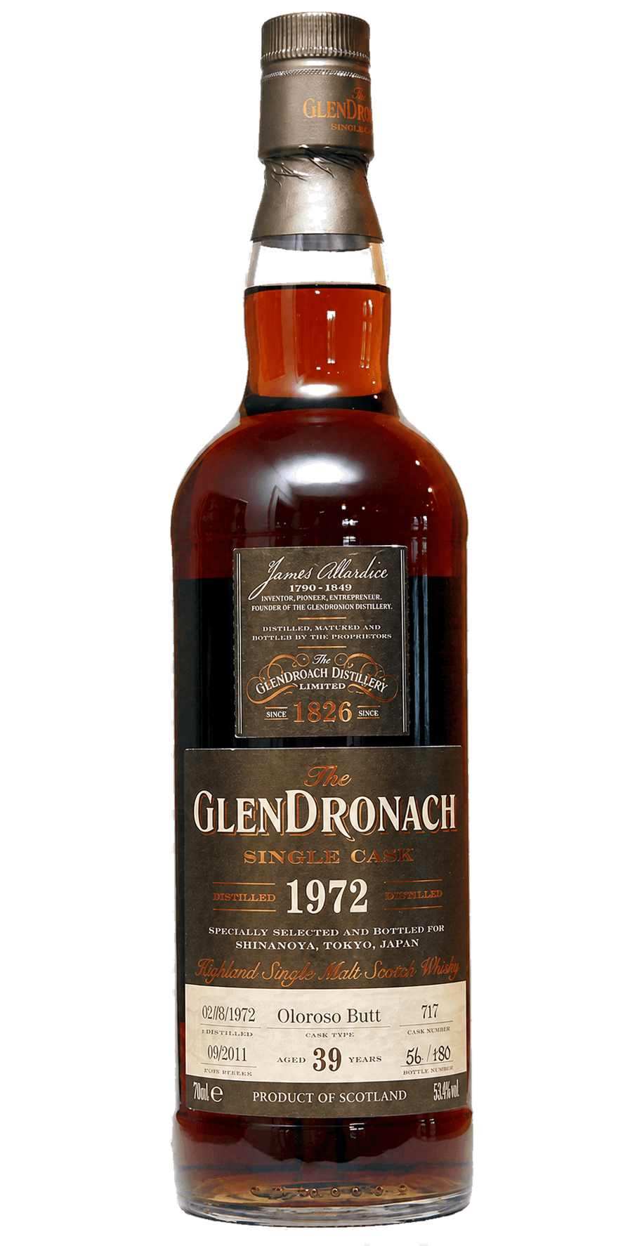 Glendronach 1972 39 year old #717 위스키