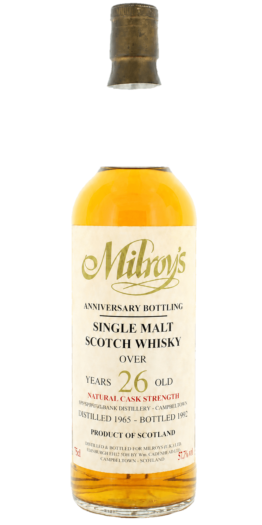 Milroy's Springbank 26 year old 1965 위스키